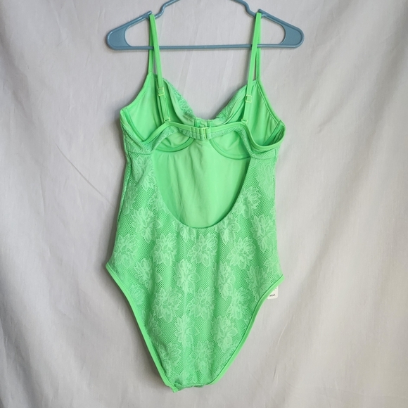 Aerie One Piece Swimsuit Neon Green Lace With Lining New With Tags Resort - Picture 5 of 9